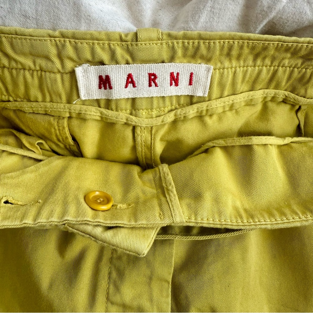 Marni Chartreuse Cropped Chino Trouser Pants - Picture 5 of 5